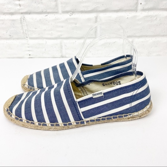 SOLUDOS Blue Striped Espadrilles - Picture 4 of 7